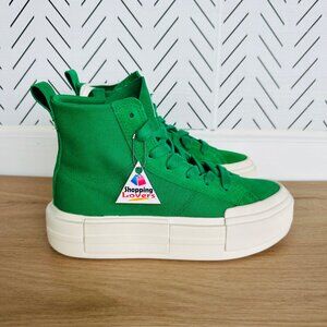 ⭐Converse Ctas Cruise Hi Platform Men Shoes 7 Canvas Suede Green Sneaker A10239C